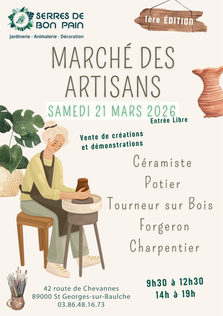 Affiche marché des artisans 2026
